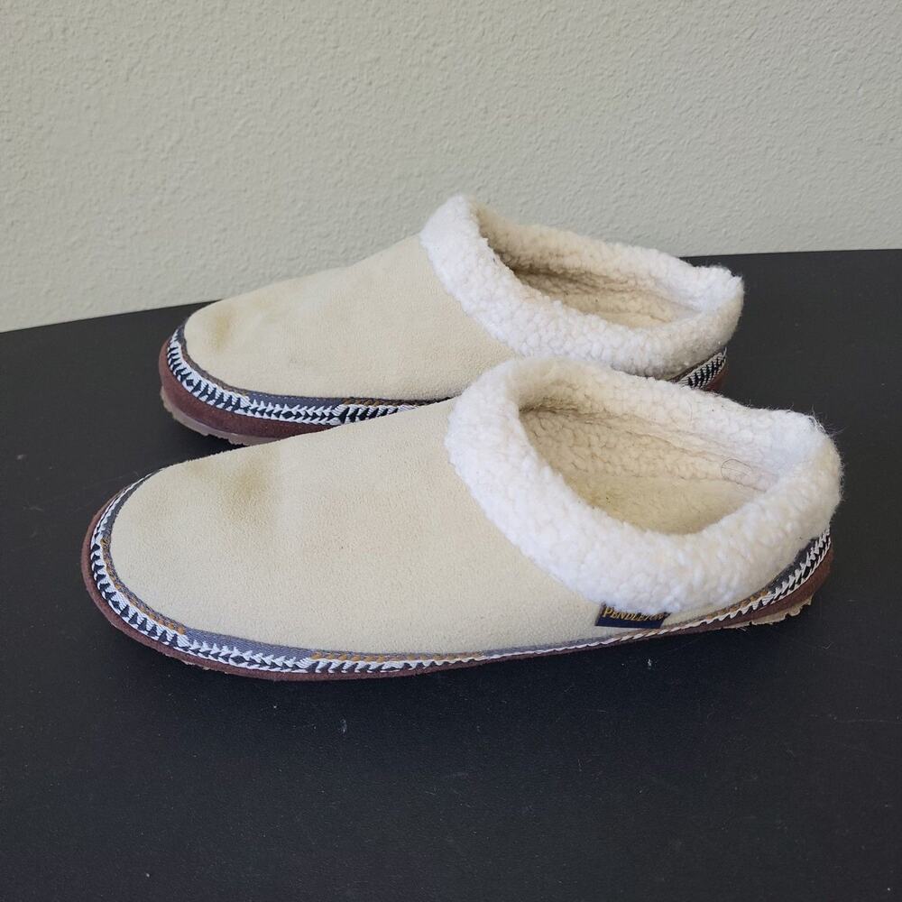 Pendleton Womens Dormer PWF19R10-108-8 Cream Sheepskin Mule Slippers Size 8‎